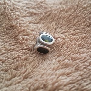 Pandora green glass charm